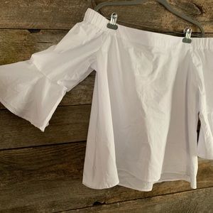 Off the shoulder 3/4 sleeve blouse